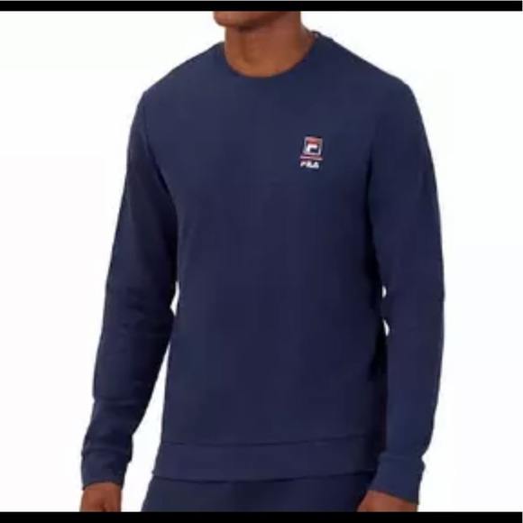FILA Mens Long Sleeve Crew Neck Lightweight Sweats - Picture 5 of 5